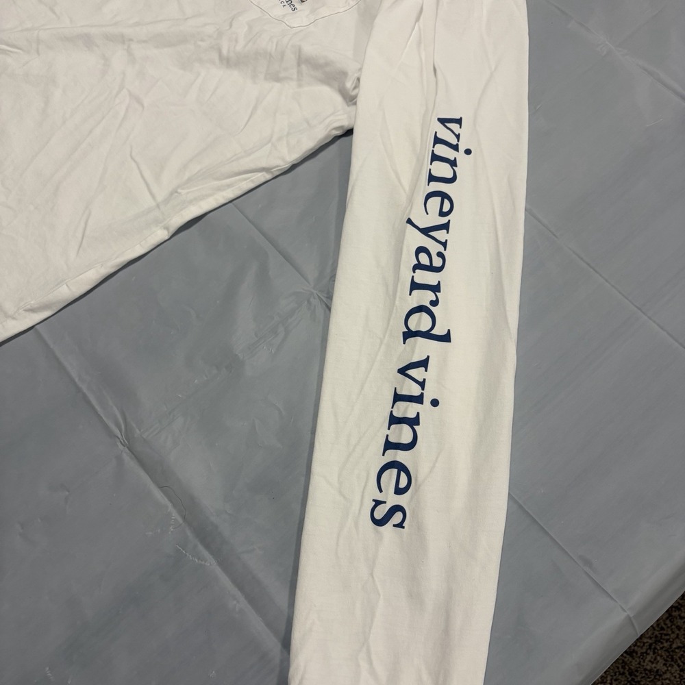 Vineyard Vines Men's Long Sleeve T Shirt With Pocket #1 Draft Pick - Picture 6 of 8